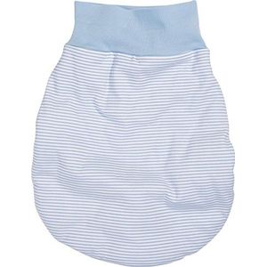 Schnizler – Newborn Cotton Romper Pouch Striped – babyslaapzak, blauw (White Blue), één maat, blauw (White Blue 117), Eén maat, blauw (White Blue 117)