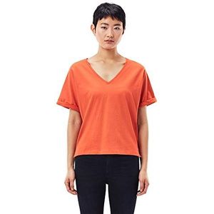 G-STAR RAW Joosa T-shirt voor dames met V-hals, Acid Orange B771-b214