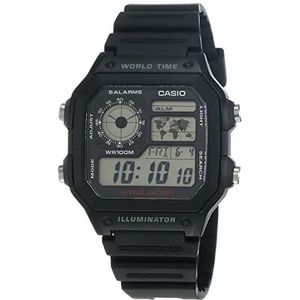 Casio Sports AE-1200WH-1A Herenhorloge, grijs/zwart, armband, Grijs/Zwart, armband