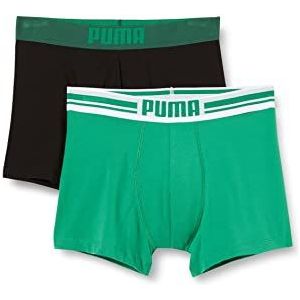 PUMA Puma Placed Logo Boxer 2p Boxer voor heren, 2 stuks, Groen