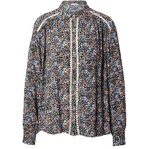 Garcia Shirt met lange mouwen voor dames, zwart, S, zwart.