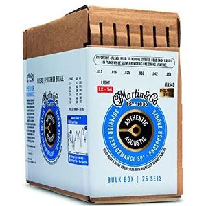 Martin 25 stuks akoestische gitaarsnaren SP Fosforbrons Custom Light 12-54