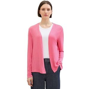 TOM TAILOR 1036778 Dames T-shirt met lange mouwen (1 stuk), 15799 - Karmijnroze