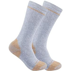 Carhartt Lot de 2 paires de chaussettes mi-longues en coton mélangé pour homme, gris, X-Large