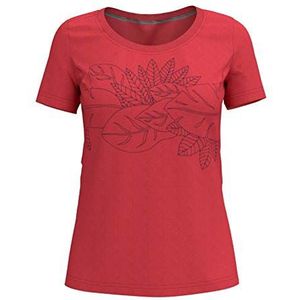 Odlo BL Top Crew Neck S/S F-Dry Print T-shirt voor dames, Chrysanthemum - Flower Print Ss19
