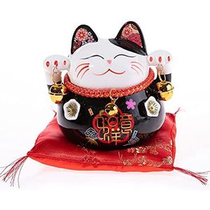 Lachineuse - Kat Maneki Neko - Spaarpot Japanse kat geluksbrenger - figuur cadeau Japan - decoratief object Kawaii - Lucky Cat porselein - Chinese kat Azië decoratie - geluk, rijkdom
