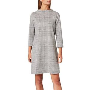 ESPRIT Glencheck geruite jerseyjurk, 001/zwart