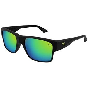 PUMA PU0403S-002 57 Sunglass Man Injection Sunglasses, Black, 57 mm Men's, Noir, 57mm