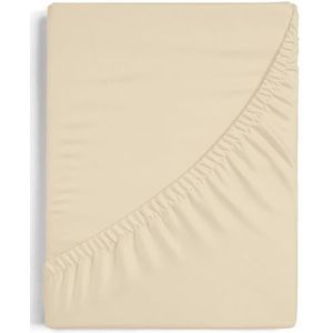 Burrito Blanco Hoeslaken, A7, verstelbaar hoeslaken voor bed 160 x 190/200 cm, katoen en polyester, tweepersoonsbed 160 cm, beige