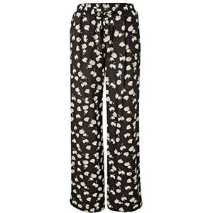 Taifun brede H-broek voor dames, Zwart met patroon