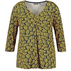 Samoon 271026-26109 T-shirt dames, Blauw motief