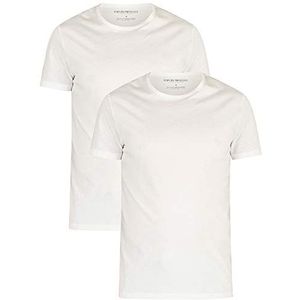 Emporio Armani Set van 2 heren T-shirts wit L, Wit