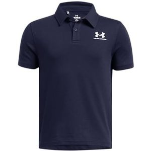 Under Armour Polo UA B Icon pour garçon, Bleu marine/blanc, 11 ans
