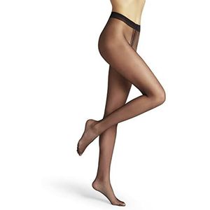 FALKE Shelina Panty voor dames, 12 denier, zwart, huidskleur, vele andere kleuren, versterkte fijne panty zonder patroon, transparant, scheurvast en glanzend, 1 stuk, Noir (Black 3009), S