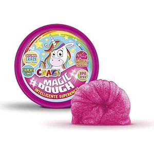 CRAZE Magic Dough eenhoornklei voor kinderen, 70 g, eenhoorn, kleur roze - modelleerpasta voor kinderen van 2 jaar en + polymeerpasta 58917