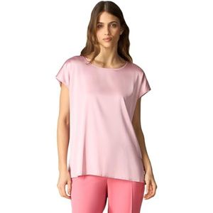 Oltre Blouse van viscose satijn damesblouse (1 stuk), Roze