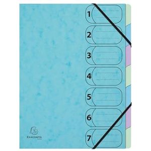 Exacompta - Ref. 56560E - Karton met 8 Sorteerders - Aquarel - Glanzend Karton - 24,5x32cm - A4