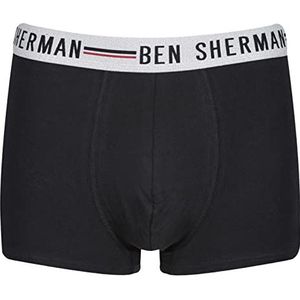 Ben Sherman U5_1396_BS_XL boxershorts voor heren, romantisch, zwart/wit/grijs, zacht katoen, met elastische band, comfortabel en ademend ondergoed, 3 stuks, wit, grijs marl, zwart, XL, wit/grijs/zwart