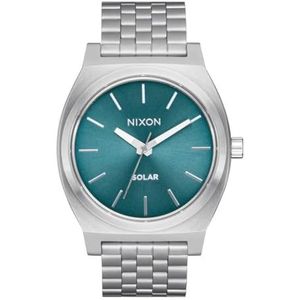 Nixon Analoog kwartshorloge voor heren met roestvrijstalen armband A1369-5161-00, zilver/blauw, armband, zilver/blauw., Armband