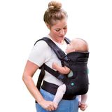 Infantino Baby Carrier Flip 4-in-1 denim, zwart, babycarrier met ergonomische zitting, verstelbaar, buik of rug, voor baby's van 3,5 tot 14,5 kg