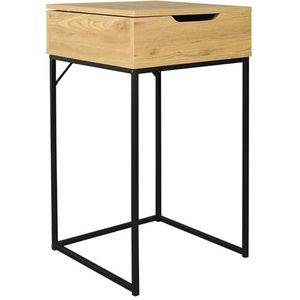 HOME DECO FACTORY Nuevo 2024-TOCADOR C/TAPA-Espejo-JOYERO Abbott houten meubeltafel bureau kaptafel make-up artist, crèmewit hout, 45 x 45 x 77 cm
