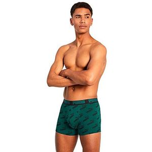 PUMA Set van 2 boxershorts voor heren, varsity green combo