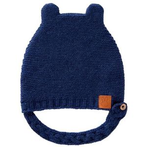 United Colors of Benetton Bonnet en tricot, bleu, 56