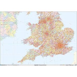 Wandkaart van Engeland en Wales