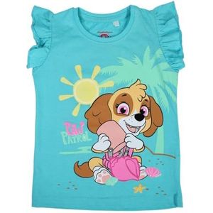 PAW PATROL, T Shirt, Garçon, Fille, (4 à 10 Ans), Polo, Débardeur, Chemise, Imprimé, Vêtements, Unisexe, Enfants, Sport, Respirant, Modèle PAW 52023029 S2-2A, BLEU