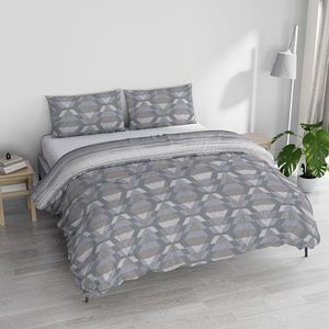 Italian Bed Linen ATHENA Beddengoed, 100% katoen, BELEK GRIS, tweepersoonsbed