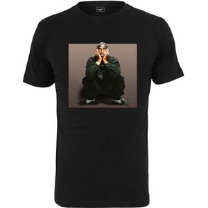 Mister Tee Tupac Sitting Pose T-shirt voor heren, zwart.