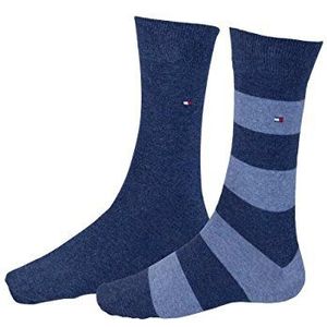 Tommy Hilfiger heren 2 paar sokken, Blauw (Jeans 356)