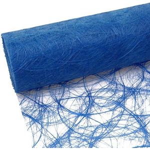 Sizoweb tafelband - 25 meter rol + 100 decoratieve harten gratis (30cm breed, in middenblauw)