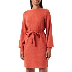 VERO MODA Vmotea Ls Short Dress Jrs Mini-jurk voor dames, Okerrood