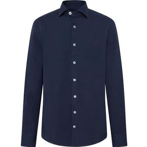 Hackett London Katoenen linnen Eng Stripe overhemd voor heren, Wit (wit/roze)