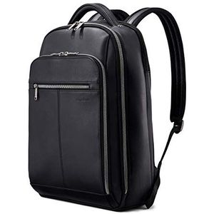 Samsonite Klassieke leren rugzak, zwart, één maat, klassiek, zwart., Klassiek