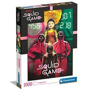 Clementoni - Squid Game Game 1000 Made in Italy, 1000 delen, tv-serie, Netflix, puzzelfilm Famosi, entertainment voor volwassenen, 39693, meerkleurig