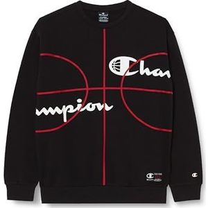 Champion Legacy Basketball B Ultralight Powerblend Fleece Crewneck Sweatshirt Uniseks, Zwart