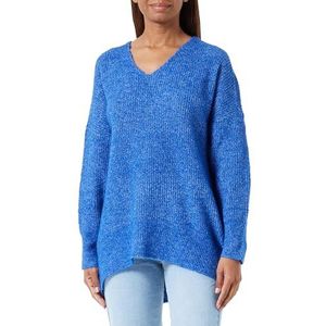 Vero Moda Vmcmili Ls Boo Cur gebreide trui voor dames, Veel blauw