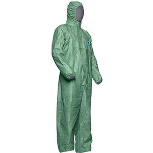 DuPont Tyvek 500 Xpert beschermende kleding, met capuchon, categorie III, type 5-B en 6-B, robuust en licht, groen, maat L