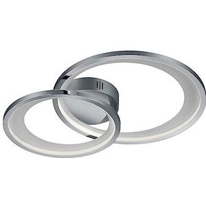TRIO, Plafondlamp, Granada incl. 1 x LED, SMD, 29,0 W, 3000 K, 2650 lumen. Lichaam: Metaal, Chroom L: 59,0 cm, L:43,0 cm, H:8,5 cm Verstelbaar met schakelaar, IP20