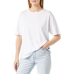 Noisy may Nmida S/S O-hals Top Fwd Noos T-shirt voor dames, Helder wit