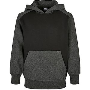Urban Classics Sweatshirt met capuchon voor jongens, Zwart/houtskool