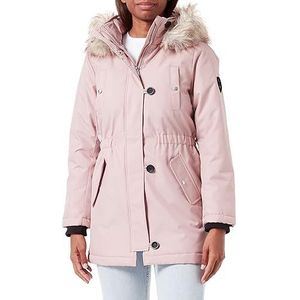 ONLY Onliris Fur CC 2023 Otw winterparka voor dames, Roze stof/detail: NATUUR FUR