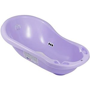 Hylat Baby Badkuip voor baby's tot 12 maanden met stop en antislipmat van BPA-vrije kunststof lengte 84 cm kleur violet motief Yeti merk: Hylat Baby