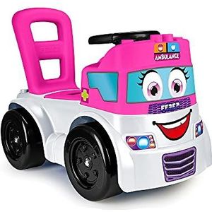 Feber - Eerste stappen Motofeber Ambulanza 3 in 1: Kinderwagen en stappen, eerste stappen en spel met de blokken voor het leren van vormen en kleuren, voor kinderen en vanaf 18 maanden, 800013223