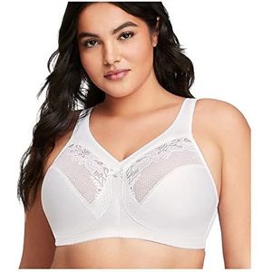 Full Figure Plus Size MagicLift Minimizer Bra Wirefree #1003, Wit.