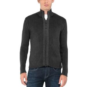 Replay Cardigan zippé pour homme, Noir (098), M