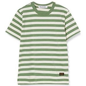 Kings of Indigo Darius T-shirt voor heren, Groen (Pear Green Stripe 7615)