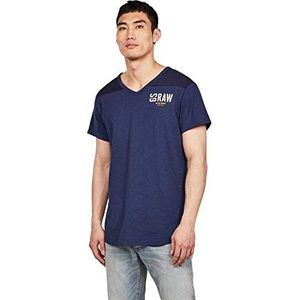 G-STAR RAW Graphic 17 Loose V-hals heren T-shirt, blauw (Imperial Blue 1305)